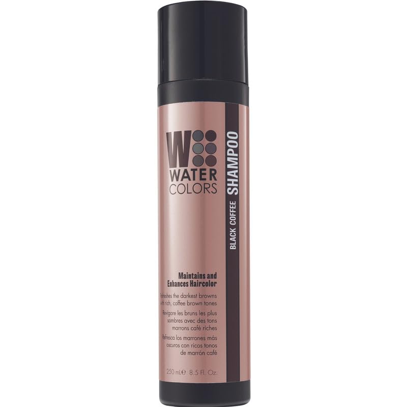 Watercolors Color Depositing Shampoo, Semi Permanent Hair Color 8.5 oz - BLACK COFFEE