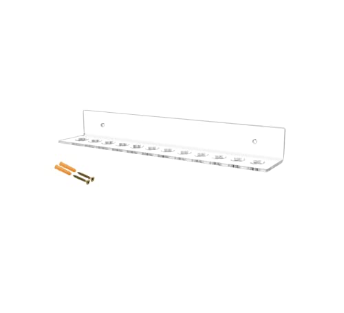 Acrylic Scissor Organizer Shear Display Clear Professional Wall Rack with 12 Holes Hanging Hardware Included in Barber Shops Salons Spas and Groomers by Marketing Holders
