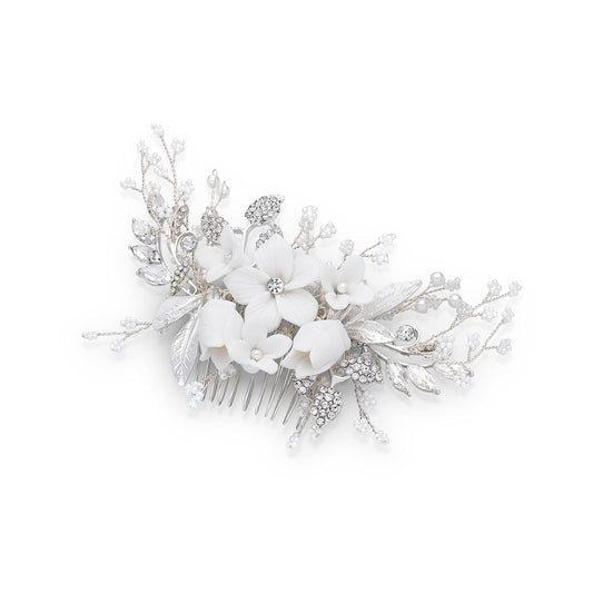 Zelegancy - Wedding Hair Accessories for Brides, Women, Bridesmaids, Flower Girl | Bride Hair Jewelry | Bridal Hair Accessories For Wedding Headpieces | Bridal Hair Comb Flower | Hair Clip Pieces